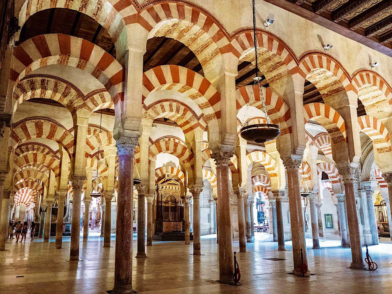 The hypostyle hall of the Mezquita, Córdoba