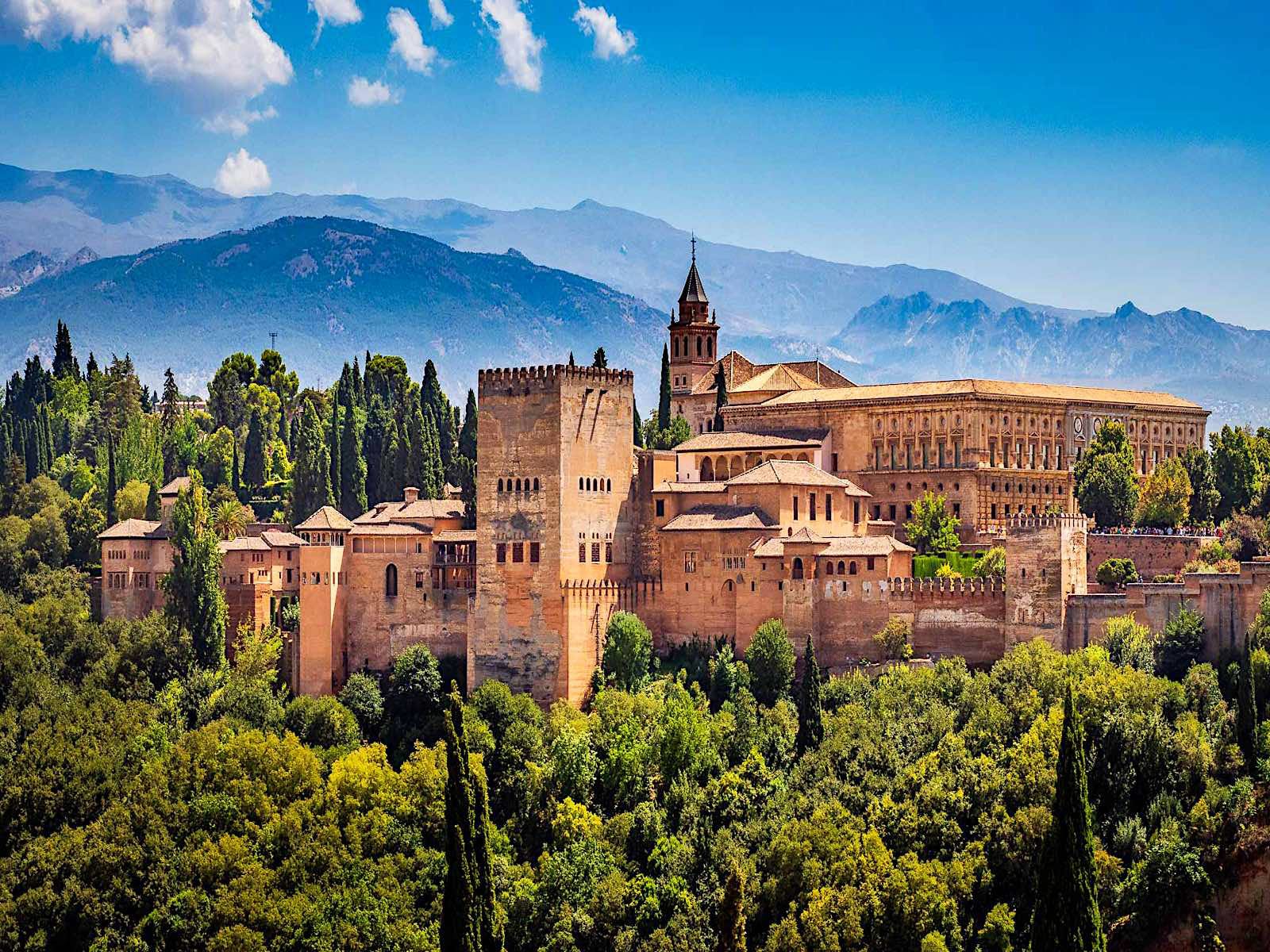 The Alhambra of Granada with Charles V's Palace
