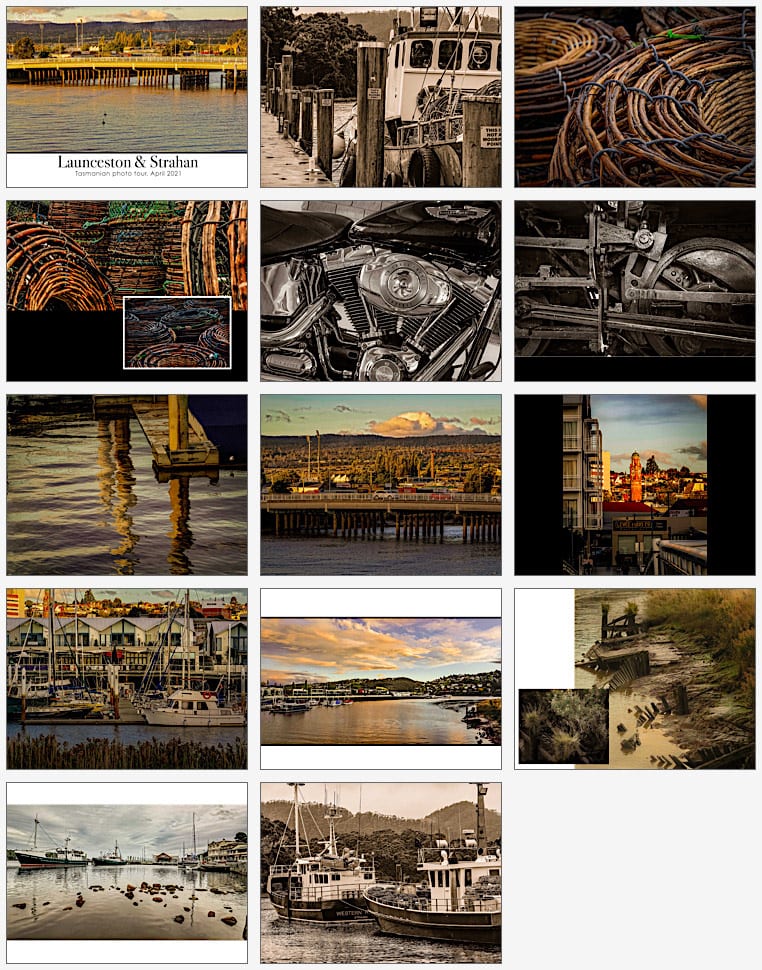 Pages from the Launceston & Strahan photo-book — click to download PDF