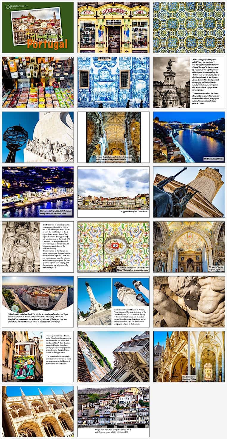 Pages from the Portugal photo-book — click to download PDF