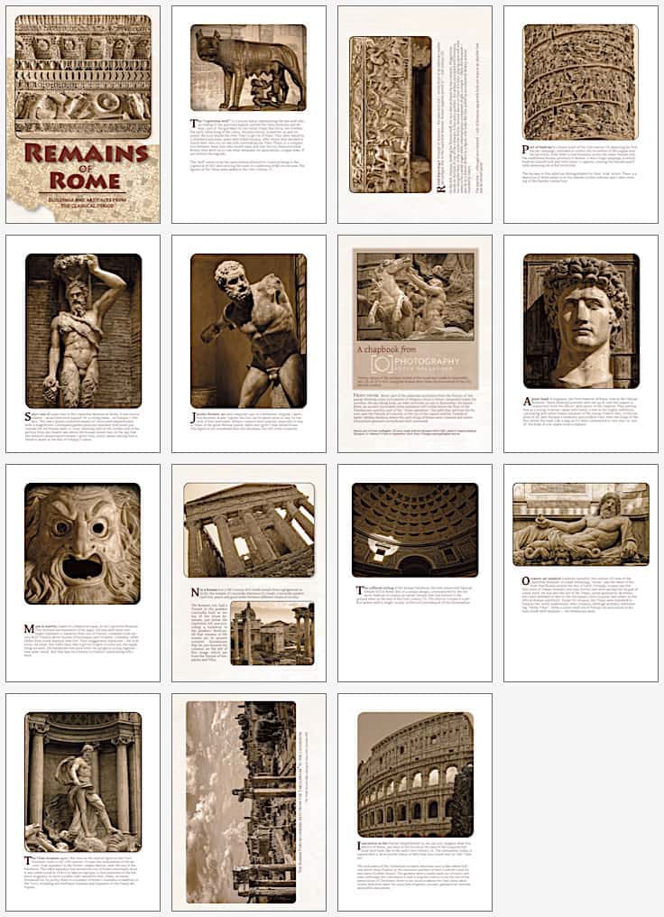 Pages from the Remains of Rome chapbook — click to download PDF