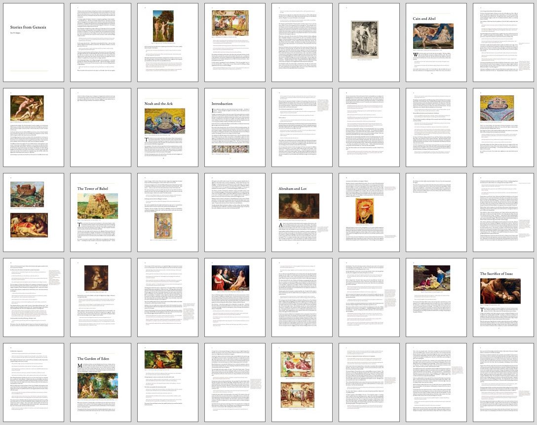 Pages from the Stories from Genesis booklet — click to download PDF